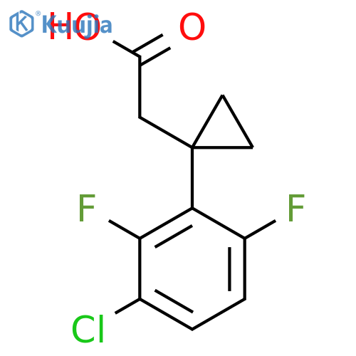 2-1-(3-chloro-2,6-difluorophenyl)cyclopropylacetic acid structure