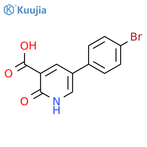 5-(4-bromophenyl)-2-oxo-1H-pyridine-3-carboxylic acid structure