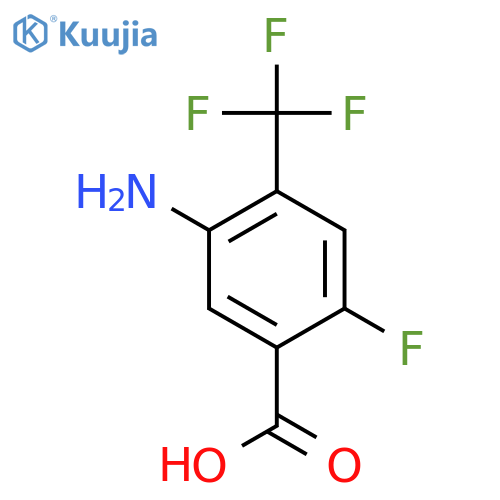 5-Amino-2-fluoro-4-(trifluoromethyl)benzoic acid structure