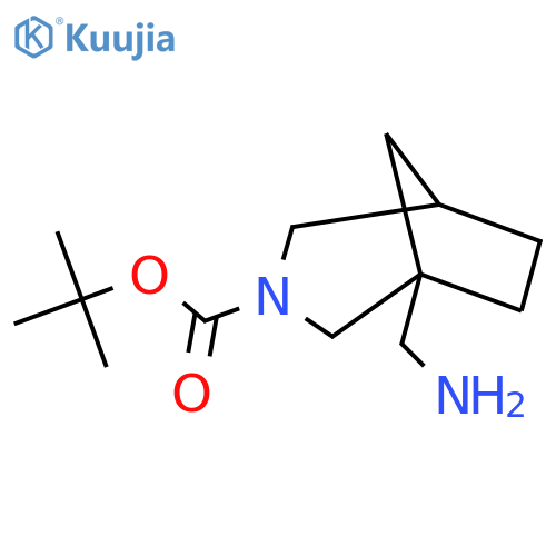 Tert-butyl 1-(aminomethyl)-3-azabicyclo[3.2.1]octane-3-carboxylate structure