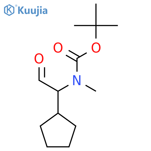 tert-butyl N-(1-cyclopentyl-2-oxoethyl)-N-methylcarbamate structure