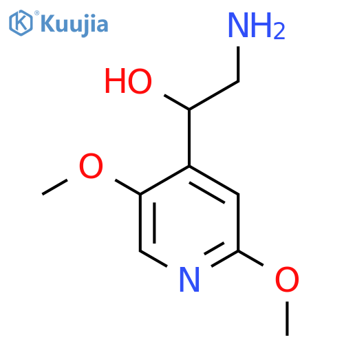 2-amino-1-(2,5-dimethoxypyridin-4-yl)ethan-1-ol structure