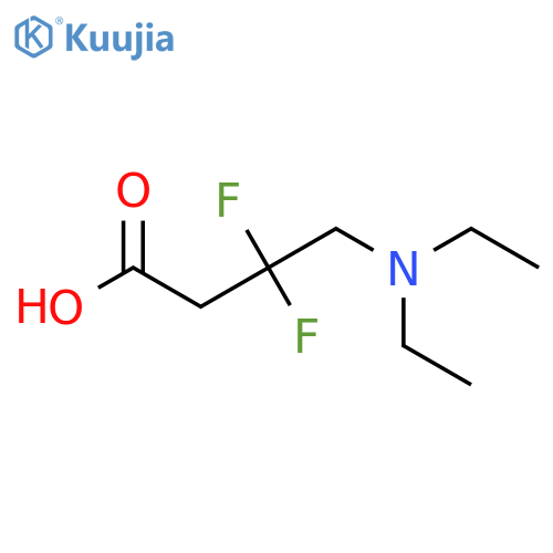 4-(diethylamino)-3,3-difluorobutanoic acid structure