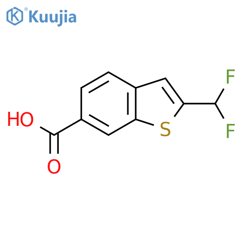 2-(Difluoromethyl)-1-benzothiophene-6-carboxylic acid structure