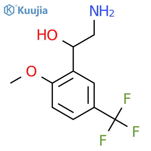 2-amino-1-2-methoxy-5-(trifluoromethyl)phenylethan-1-ol structure