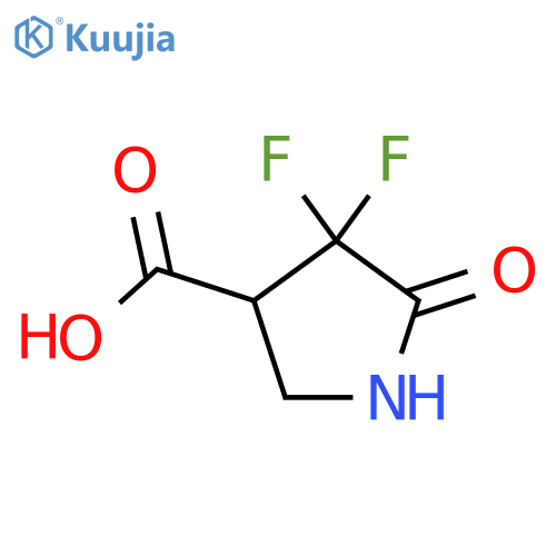 4,4-difluoro-5-oxopyrrolidine-3-carboxylic acid structure