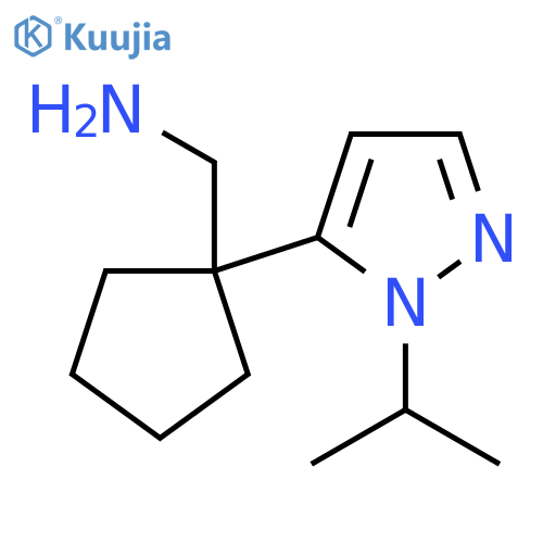 {1-1-(propan-2-yl)-1H-pyrazol-5-ylcyclopentyl}methanamine structure