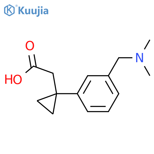 2-(1-{3-[(Dimethylamino)methyl]phenyl}cyclopropyl)acetic acid structure