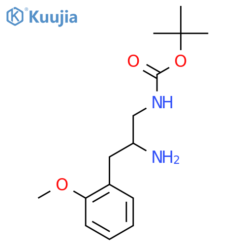 tert-butyl N-2-amino-3-(2-methoxyphenyl)propylcarbamate structure