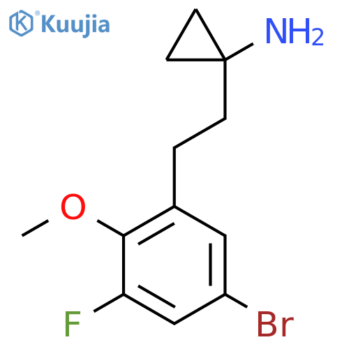 1-2-(5-bromo-3-fluoro-2-methoxyphenyl)ethylcyclopropan-1-amine structure