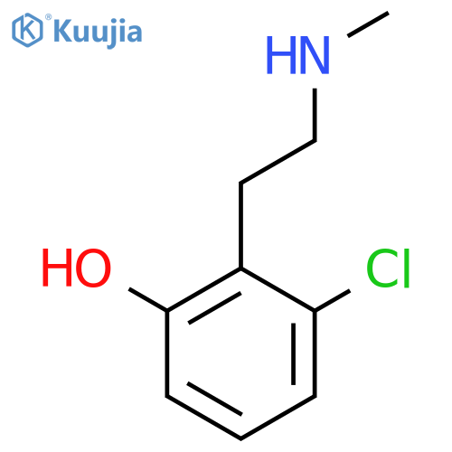 3-chloro-2-2-(methylamino)ethylphenol structure