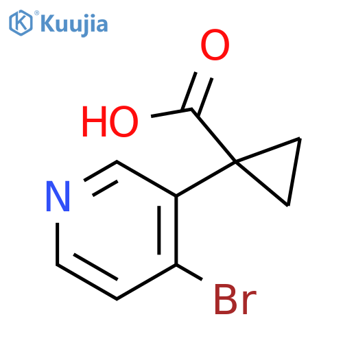 1-(4-Bromopyridin-3-yl)cyclopropane-1-carboxylic acid structure