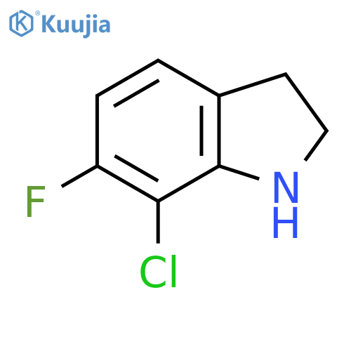 7-Chloro-6-fluoro-2,3-dihydro-1H-indole structure
