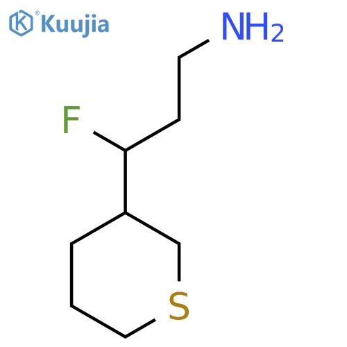 3-Fluoro-3-(thian-3-yl)propan-1-amine structure