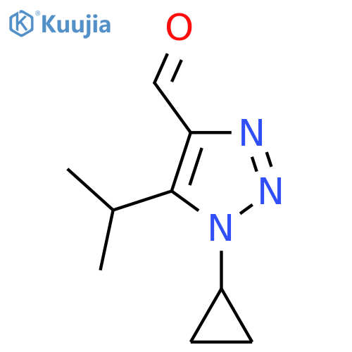 1-Cyclopropyl-5-(propan-2-yl)-1H-1,2,3-triazole-4-carbaldehyde structure