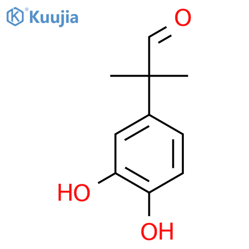 2-(3,4-dihydroxyphenyl)-2-methylpropanal structure