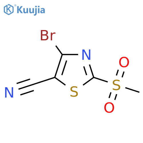 4-bromo-2-methanesulfonyl-1,3-thiazole-5-carbonitrile structure