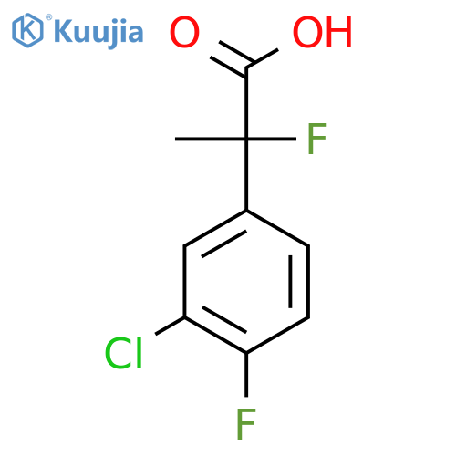 2-(3-Chloro-4-fluorophenyl)-2-fluoropropanoic acid structure