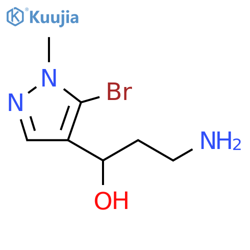 1H-Pyrazole-4-methanol, α-(2-aminoethyl)-5-bromo-1-methyl- structure