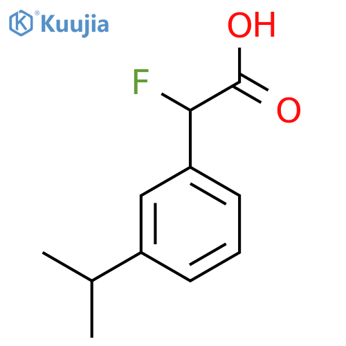 2-fluoro-2-3-(propan-2-yl)phenylacetic acid structure