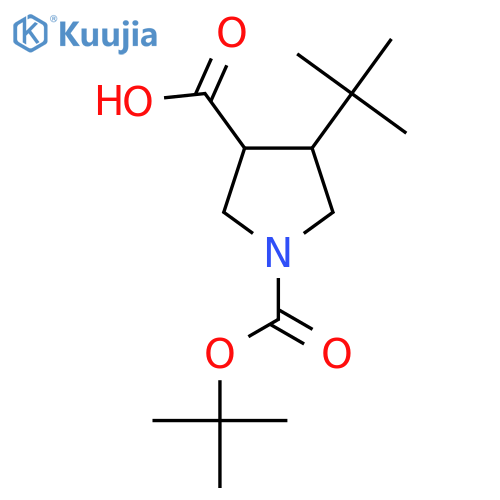 1-[(Tert-butoxy)carbonyl]-4-tert-butylpyrrolidine-3-carboxylic acid structure