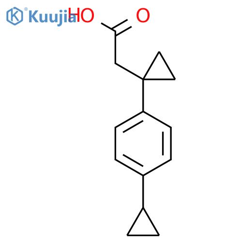 2-[1-(4-Cyclopropylphenyl)cyclopropyl]acetic acid structure