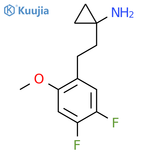 1-2-(4,5-difluoro-2-methoxyphenyl)ethylcyclopropan-1-amine structure