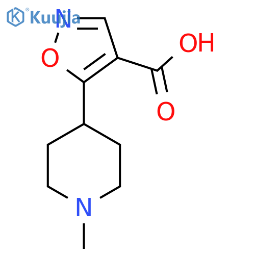 5-(1-Methylpiperidin-4-yl)-1,2-oxazole-4-carboxylic acid structure