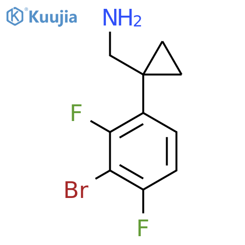 1-(3-bromo-2,4-difluorophenyl)cyclopropylmethanamine structure