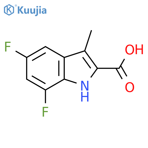 5,7-difluoro-3-methyl-1H-indole-2-carboxylic acid structure