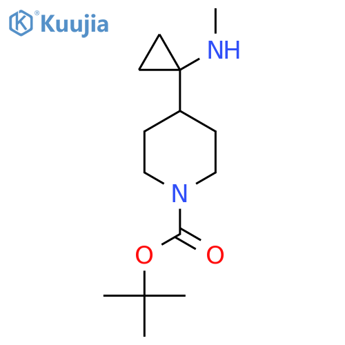 tert-butyl 4-1-(methylamino)cyclopropylpiperidine-1-carboxylate structure