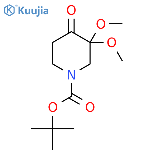 Tert-butyl 3,3-dimethoxy-4-oxopiperidine-1-carboxylate structure