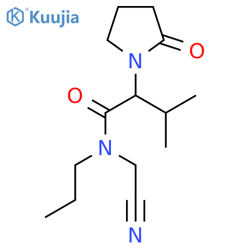 N-(cyanomethyl)-3-methyl-2-(2-oxopyrrolidin-1-yl)-N-propylbutanamide structure