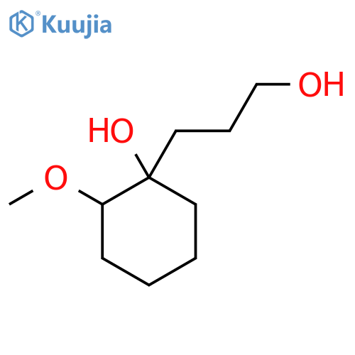 1-(3-Hydroxypropyl)-2-methoxycyclohexan-1-ol structure