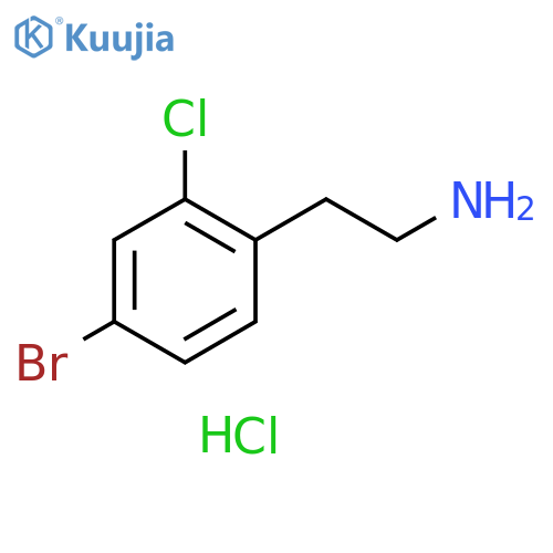 Benzeneethanamine, 4-bromo-2-chloro-, hydrochloride (1:1) structure