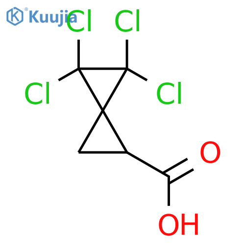 4,4,5,5-Tetrachlorospiro[2.2]pentane-1-carboxylic acid structure