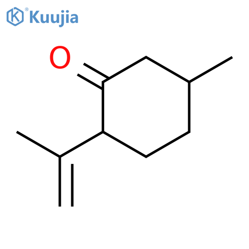 Cyclohexanone, 5-methyl-2-(1-methylethenyl)-, (2S,5R)- structure