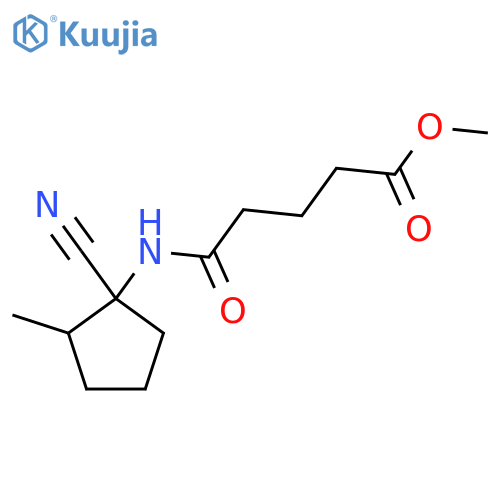 Methyl 4-[(1-cyano-2-methylcyclopentyl)carbamoyl]butanoate structure