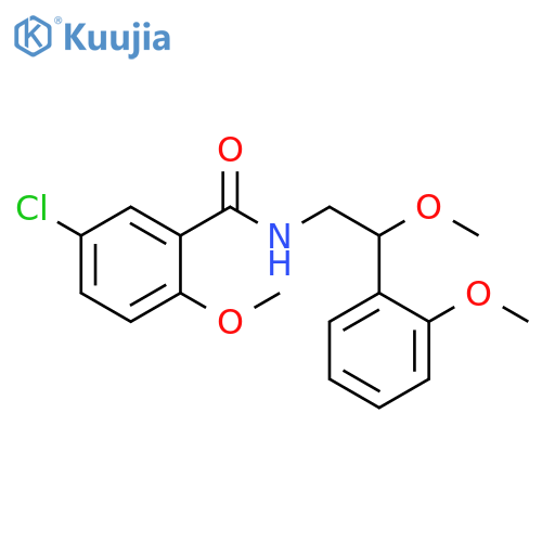5-Chloro-2-methoxy-N-[2-methoxy-2-(2-methoxyphenyl)ethyl]benzamide structure