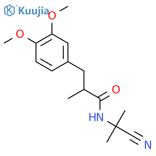 N-(1-cyano-1-methylethyl)-3-(3,4-dimethoxyphenyl)-2-methylpropanamide structure