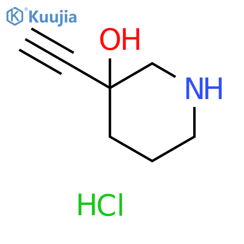 3-ethynylpiperidin-3-ol;hydrochloride structure