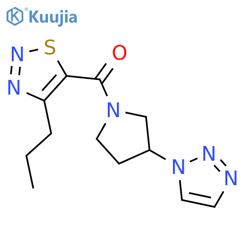 (4-propylthiadiazol-5-yl)-[3-(triazol-1-yl)pyrrolidin-1-yl]methanone structure