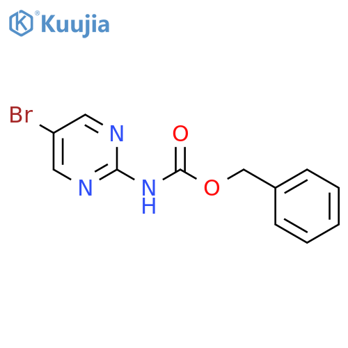 Carbamic acid, N-(5-bromo-2-pyrimidinyl)-, phenylmethyl ester structure