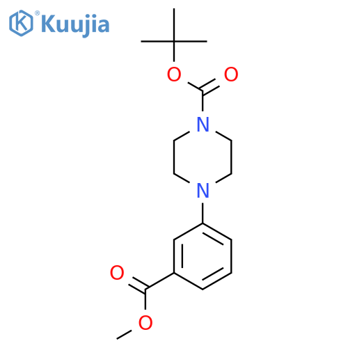 1-Piperazinecarboxylicacid, 4-[3-(methoxycarbonyl)phenyl]-, 1,1-dimethylethyl ester structure