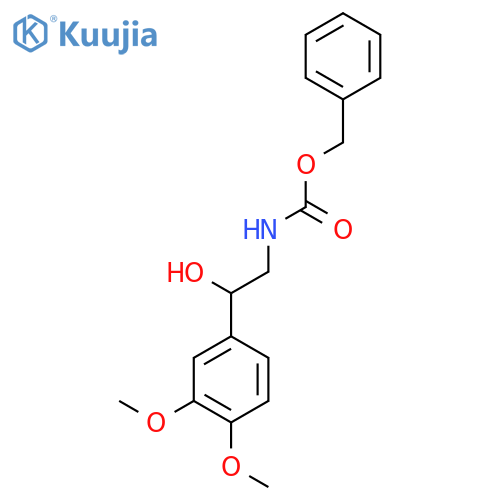 benzyl N-[2-(3,4-dimethoxyphenyl)-2-hydroxyethyl]carbamate structure