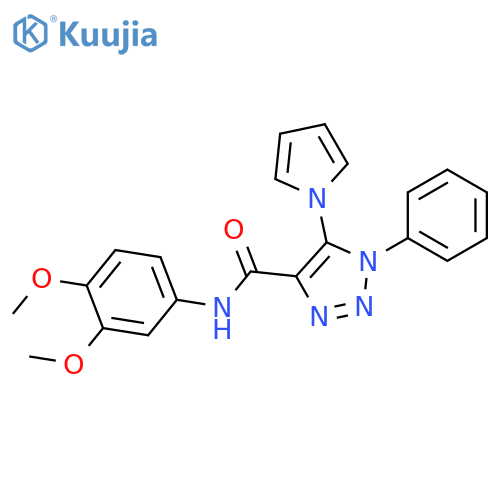 N-(3,4-dimethoxyphenyl)-1-phenyl-5-(1H-pyrrol-1-yl)-1H-1,2,3-triazole-4-carboxamide structure