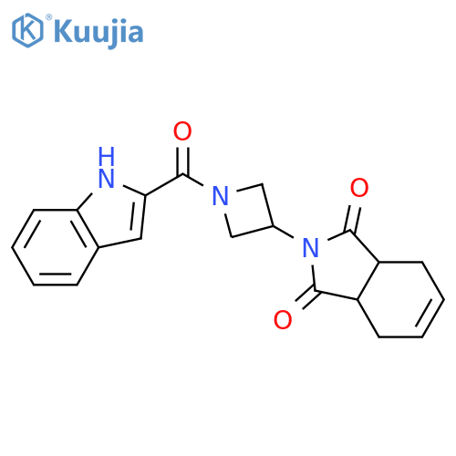2-[1-(1H-indole-2-carbonyl)azetidin-3-yl]-3a,4,7,7a-tetrahydroisoindole-1,3-dione structure