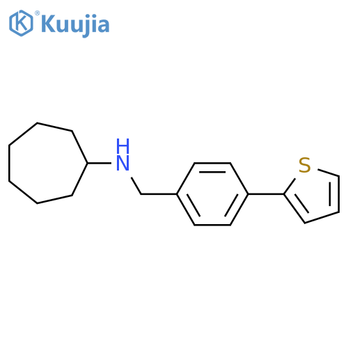Cycloheptyl-(4-thiophen-2-yl-benzyl)-amine structure