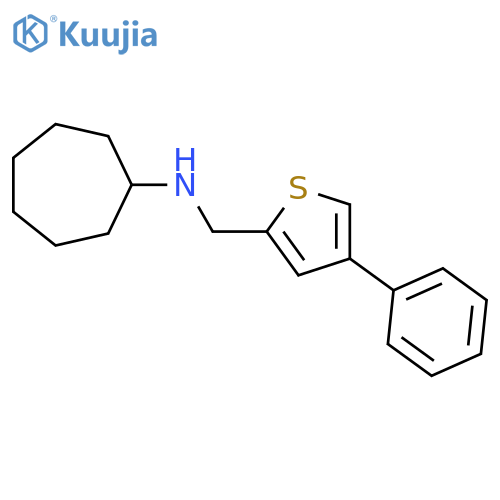 Cycloheptyl-(4-phenyl-thiophen-2-ylmethyl)-amine structure