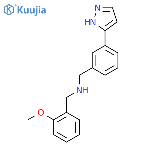(2-Methoxy-benzyl)-[3-(2H-pyrazol-3-yl)-benzyl]-amine structure